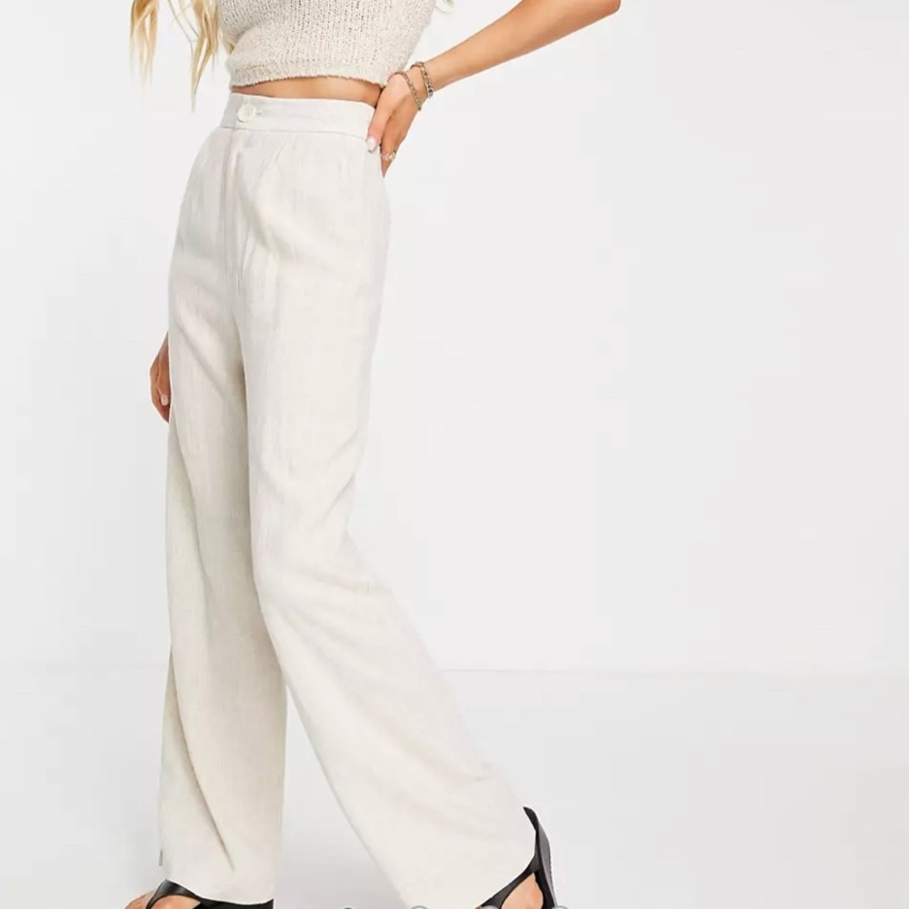 ASOS Linen Wide Leg Pants